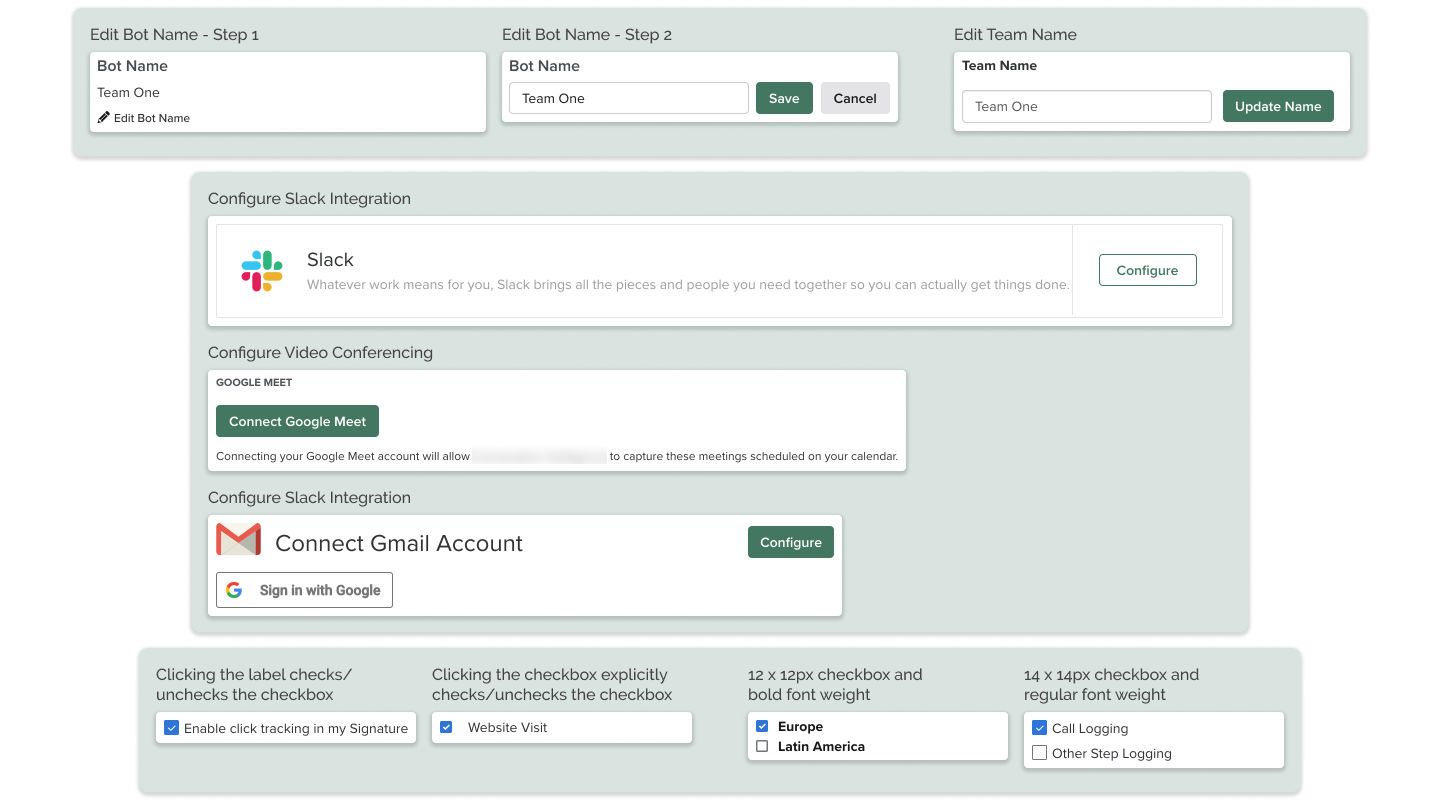 Screenshot of Inconsistencies in UI