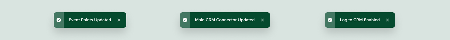 Screenshot of 3 toasts with similar microcopy